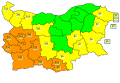 НИМХ – БАН обяви за утре оранжев код в 8 области, в 5 – жълт код, а в 6 предупреждава за силен вятър